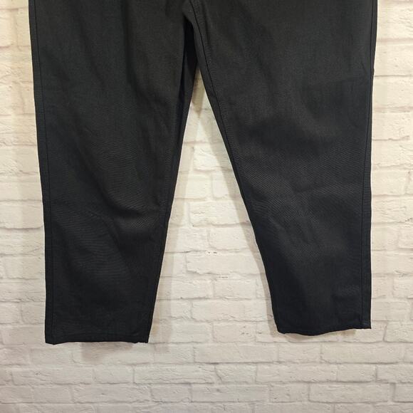 R Eddie Bauer Workwear Black Coal Canvas Jeans NWT Size 38 x 30 Stain Resistant - Picture 3 of 9